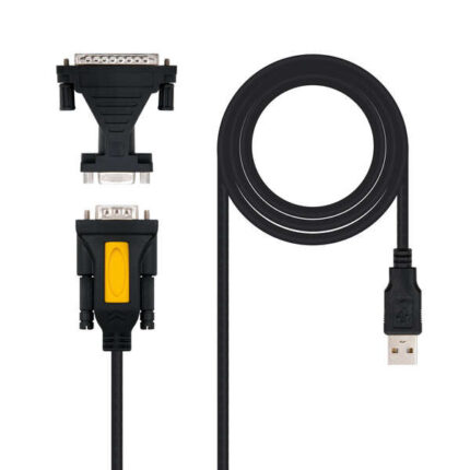 Nanocavo Convertitore USB a seriale per stampanti - Tipo A/M-RS232 DB9/M DB25/M - 1