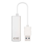 Nanocavo Convertitore USB 3.0 a Ethernet Gigabit 10/100/1000 Mbps - 15 cm - Colore alluminio