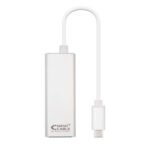 Nanocavo Convertitore da USB-C a Ethernet Gigabit 10/100/1000 Mbps - 15 cm - Colore alluminio