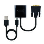 Nanocavo Convertitore DVI 24+1/M a VGA HDB15/H - 10 cm - Colore nero