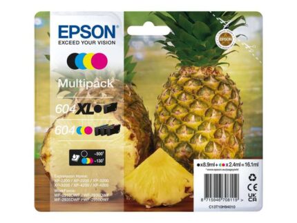 Epson 604XL/604 Confezione da 4 cartucce d'inchiostro originali - C13T10H94010