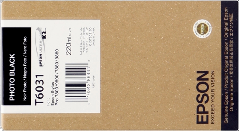 Epson T6031 Nero Foto Cartuccia d'inchiostro originale - C13T603100 Epson T6031 Nero Foto Cartuccia d'inchiostro originale - C13T603100