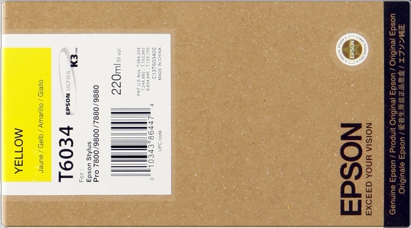 Epson T6034 Cartuccia d'inchiostro giallo originale - C13T603400 Epson T6034 Cartuccia d'inchiostro giallo originale - C13T603400