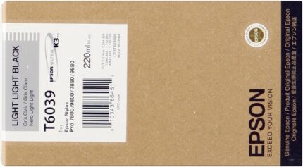 Epson T6039 Nero Light Light Cartuccia d'inchiostro originale - C13T603900