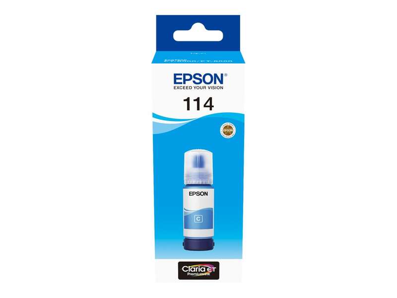 Epson 114 Ciano Bottiglia di inchiostro pigmentato originale - C13T07B240 Epson 114 Ciano Bottiglia di inchiostro pigmentato originale - C13T07B240