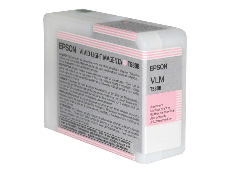 Epson T580B Magenta Light Vivid Cartuccia d'inchiostro originale - C13T580B00 Epson T580B Magenta Light Vivid Cartuccia d'inchiostro originale - C13T580B00