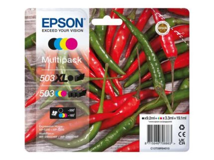 Epson 503XL/503 Confezione da 4 cartucce d'inchiostro originali - C13T09R94010