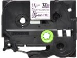 Brother TZeSE4 Nastro laminato di sicurezza originale per etichette - Testo nero su sfondo bianco - Larghezza 18 mm x 8 metri