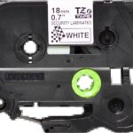 Brother TZeSE4 Nastro laminato di sicurezza originale per etichette - Testo nero su sfondo bianco - Larghezza 18 mm x 8 metri
