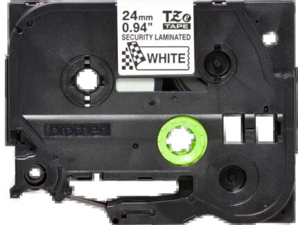 Brother TZeSE5 Nastro laminato di sicurezza originale per etichette - Testo nero su sfondo bianco - Larghezza 24 mm x 8 metri