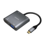 Aisens Convertitore USB-C a VGA/HDMI 4K/USB3.0/USB-C PD - USB-C/M-VGA/H-HDMI/H-USB-A/H-USB-C/H - 15CM - Colore grigio