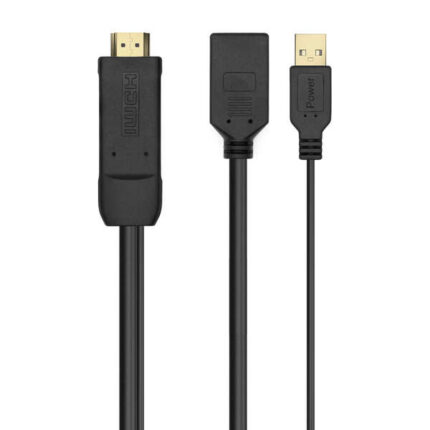 Aisens Convertitore attivo HDMI 2.0 + USB ALIM. a DisplayPort V1.2 - HDMI/M-USB/M-DP/H - 10CM - Colore nero