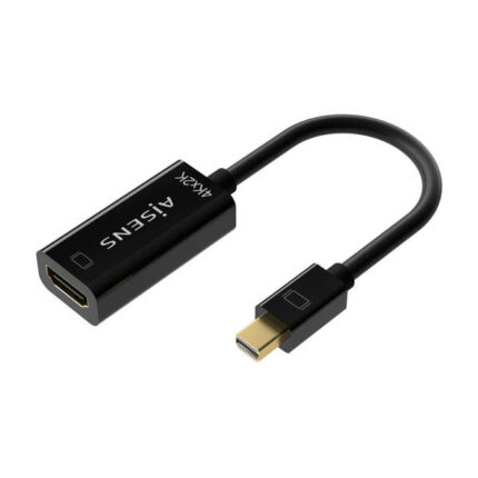 Aisens Convertitore Mini DP V1.2 a HDMI V1.4 4K@30HZ - MDP/M-HDMIA/H - 15CM - Colore Nero