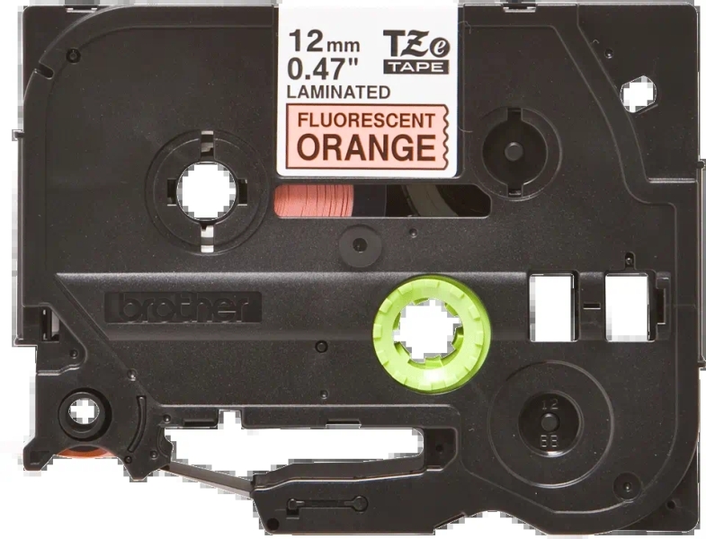 Brother TZeB31 Nastro laminato fluorescente originale per etichette - Testo nero su sfondo arancione - Larghezza 12 mm x 5 metri Brother TZeB31 Nastro laminato fluorescente originale per etichette - Testo nero su sfondo arancione - Larghezza 12 mm x 5 metri