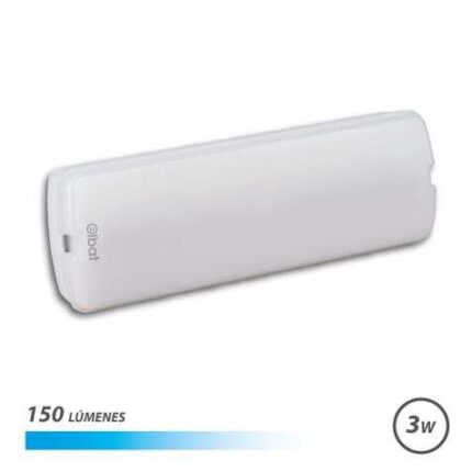 Elbat Luce di emergenza 3W 150lm - 6000k Luce fredda - Autonomia fino a 3 ore - IP20