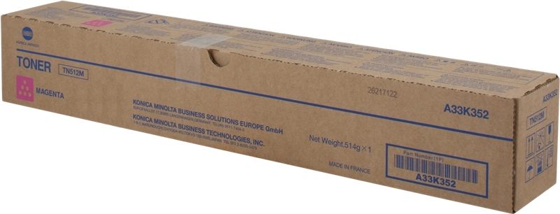Konica Minolta TN512 Cartuccia toner originale magenta - TN512M/A33K352 Konica Minolta TN512 Cartuccia toner originale magenta - TN512M/A33K352