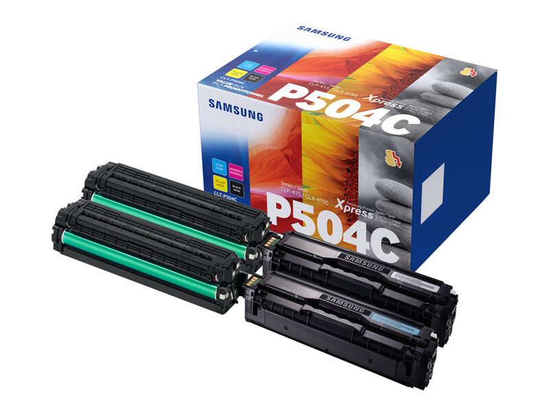 Samsung CLP415/CLX4195 Confezione da 4 cartucce toner originali - CLT-P504C/SU400A Samsung CLP415/CLX4195 Confezione da 4 cartucce toner originali - CLT-P504C/SU400A