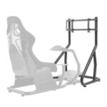 Cromad Supporto per monitor da 32" a 50" Ideale per l'uso con sedile da simulatore di guida - Sistema antifurto - Peso max. 50 kg - VESA da 75x75 fino a 400x200