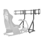 Cromad Supporto per 3 monitor da 24" a 32" Ideale per l'uso con Simulator Cockpit Seat - Sistema antifurto - Peso max. 50 kg - VESA da 75x75 a 400x200