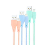 Nanocavo Confezione da 3 cavi intrecciati USB-A maschio a Lightning maschio - Lunghezza 1 m - Colori pastello rosa