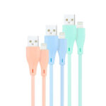Nanocavo Confezione da 3 cavi USB-A maschio a Lightning maschio - Lunghezza 1 m - Colori pastello rosa