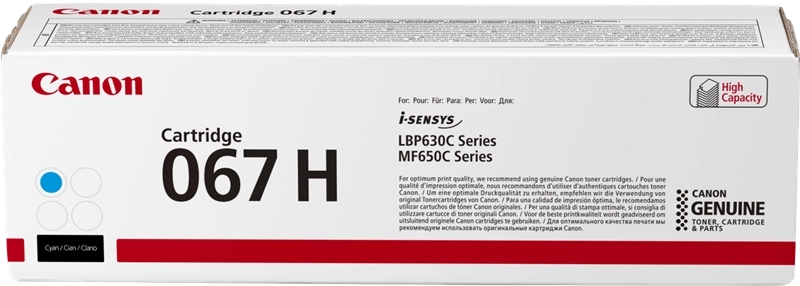 Cartuccia toner originale Canon 067H ciano - 5105C002 Cartuccia toner originale Canon 067H ciano - 5105C002