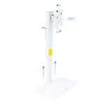 Tooq Supporto da tavolo per schermi girevole e inclinabile 17-27" - Colore bianco