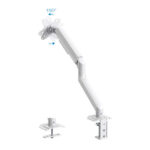 Tooq Supporto da tavolo per schermi girevole e inclinabile a 1 braccio 17-32" - Colore bianco