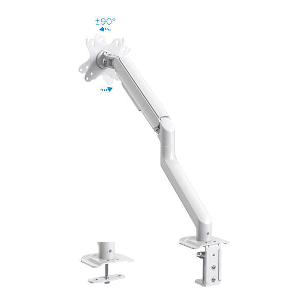 Tooq Supporto da tavolo per schermi girevole e inclinabile a 1 braccio 17-32" - Colore bianco Tooq Supporto da tavolo per schermi girevole e inclinabile a 1 braccio 17-32" - Colore bianco