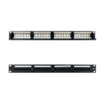 Nanocavo pannello di permutazione 24 porte Cat.6A UTP 19 1U - Colore nero