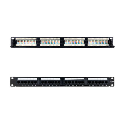 Nanocavo pannello di permutazione 24 porte Cat.6A UTP 19 1U - Colore nero