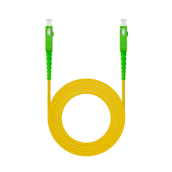 Nanocavo Cavo in fibra SC/APC-SC/APC monomodale LSZH 5 m - Colore giallo Nanocavo Cavo in fibra SC/APC-SC/APC monomodale LSZH 5 m - Colore giallo
