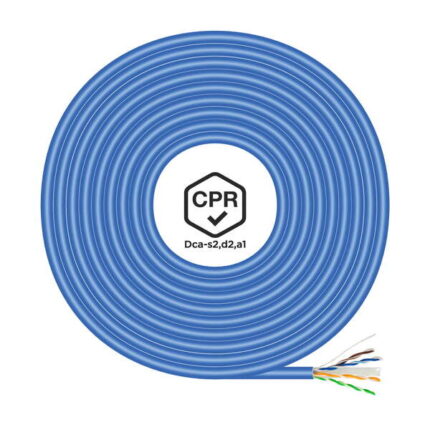Aisens Cavo di rete RJ45 LSZH CPR Dca CAT.6 UTP AWG24 - 100M - Colore blu