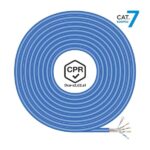 Aisens Cavo di rete RJ45 LSZH CPR Dca CAT.7 600 MHZ S/FTP AWG23 - 100M - Colore blu