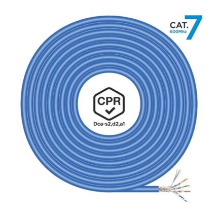 Aisens Cavo di rete RJ45 LSZH CPR Dca CAT.7 600 MHZ S/FTP AWG23 - 305M - Colore blu