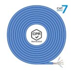 Cavo di rete RJ45 LSZH CPR Dca CAT.7 600 MHZ S/FTP AWG23 - 500M - Colore blu