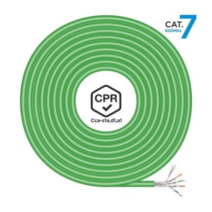 Aisens Cavo di rete RJ45 LSZH CPR Cca CAT.7 600 MHZ S/FTP AWG23 - 305M - Colore verde