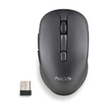 NGS Evo Rust Black Mouse wireless USB 1600 dpi - 5 pulsanti - Ricaricabile - Per destrimani