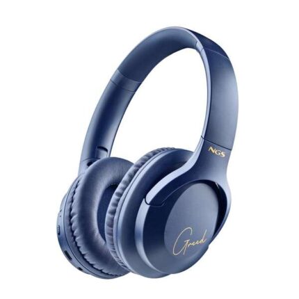 NGS Artica Greed Auricolari Bluetooth 5.1 con microfono - Archetto regolabile - Cuscinetti imbottiti - Autonomia fino a 46 ore - Vivavoce - Colore blu