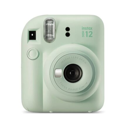 Fujifilm Instax Mini 12 Mint Green Fotocamera istantanea - Dimensioni immagine 62x46 mm - Flash automatico - Esposizione automatica - Mini specchio per selfie - Modalità primo piano