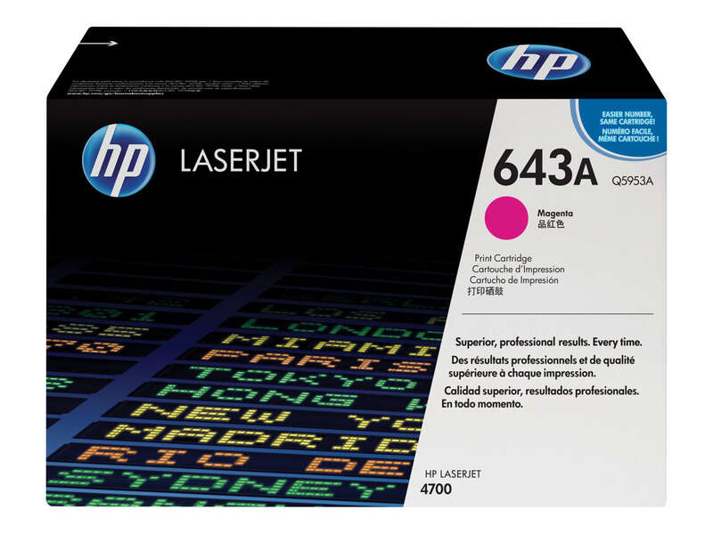 Cartuccia toner originale HP Q5953A Magenta - 643A Cartuccia toner originale HP Q5953A Magenta - 643A