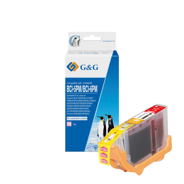 G&G Canon BCI6/BCI5/BCI3 Cartuccia d'inchiostro magenta generica per foto - Sostituisce 4710A002 G&G Canon BCI6/BCI5/BCI3 Cartuccia d'inchiostro magenta generica per foto - Sostituisce 4710A002