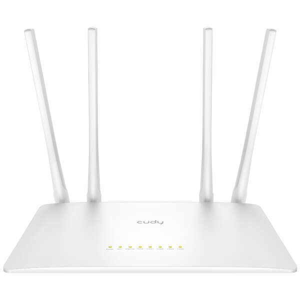 Cudy WR1200 Smart Router WiFi AC1200 Dual Band - 1 porta Wan 100/10 Mbps e 4 porte Lan 100/10 Mbps - 4 antenne esterne Cudy WR1200 Smart Router WiFi AC1200 Dual Band - 1 porta Wan 100/10 Mbps e 4 porte Lan 100/10 Mbps - 4 antenne esterne