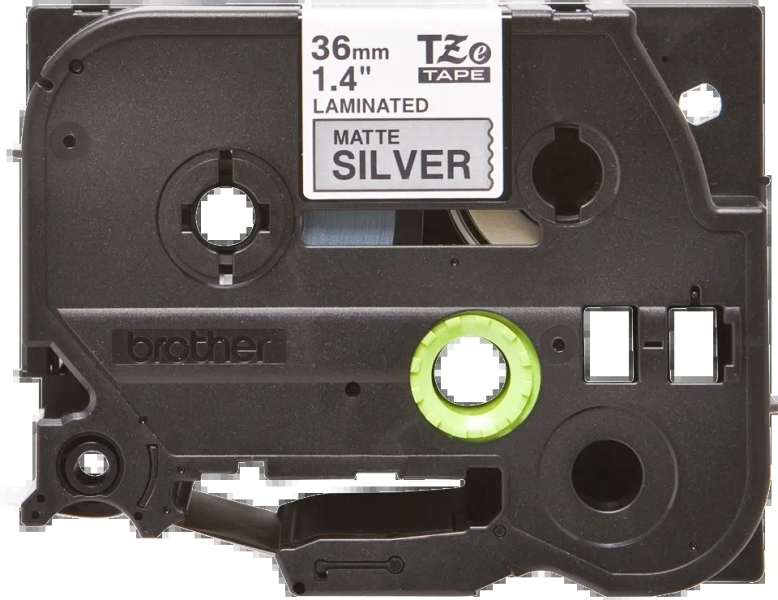 Brother TZeM961 Nastro laminato metallico originale per etichette - Testo nero su sfondo argento opaco - Larghezza 36 mm x 8 metri Brother TZeM961 Nastro laminato metallico originale per etichette - Testo nero su sfondo argento opaco - Larghezza 36 mm x 8 metri