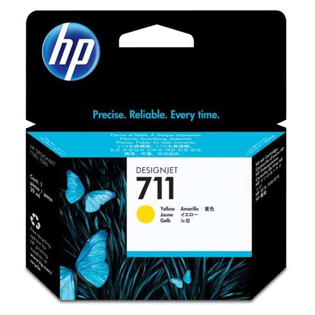 HP 711 Giallo Cartuccia d'inchiostro originale - CZ132A HP 711 Giallo Cartuccia d'inchiostro originale - CZ132A
