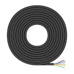 Aisens Cavo di rete esterno impermeabile RJ45 Cat.6 UTP rigido CCA AWG23 - 100 m - Colore nero