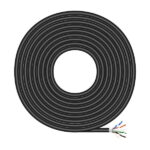 Aisens Cavo di rete esterno impermeabile RJ45 Cat.6 Ftp Rigido Awg24 - 100 m - Colore nero