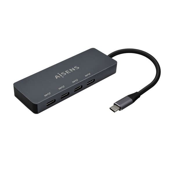 Aisens Hub USB 3.2 Gen1 5G USB-C - USB-C/M-4xUSB-C/H - 15 cm - Colore grigio Aisens Hub USB 3.2 Gen1 5G USB-C - USB-C/M-4xUSB-C/H - 15 cm - Colore grigio