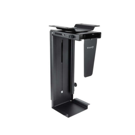 Tooq Supporto da scrivania/parete per CPU - Peso massimo 10 kg - Angolo di rotazione 180º - Colore nero