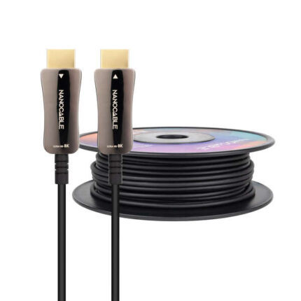 Nanocavo Cavo HDMI v2.1 AOC maschio a HDMI v2.1 maschio 100 m - 8K@60Hz 4K@120Hz 48 Gbps - Colore nero